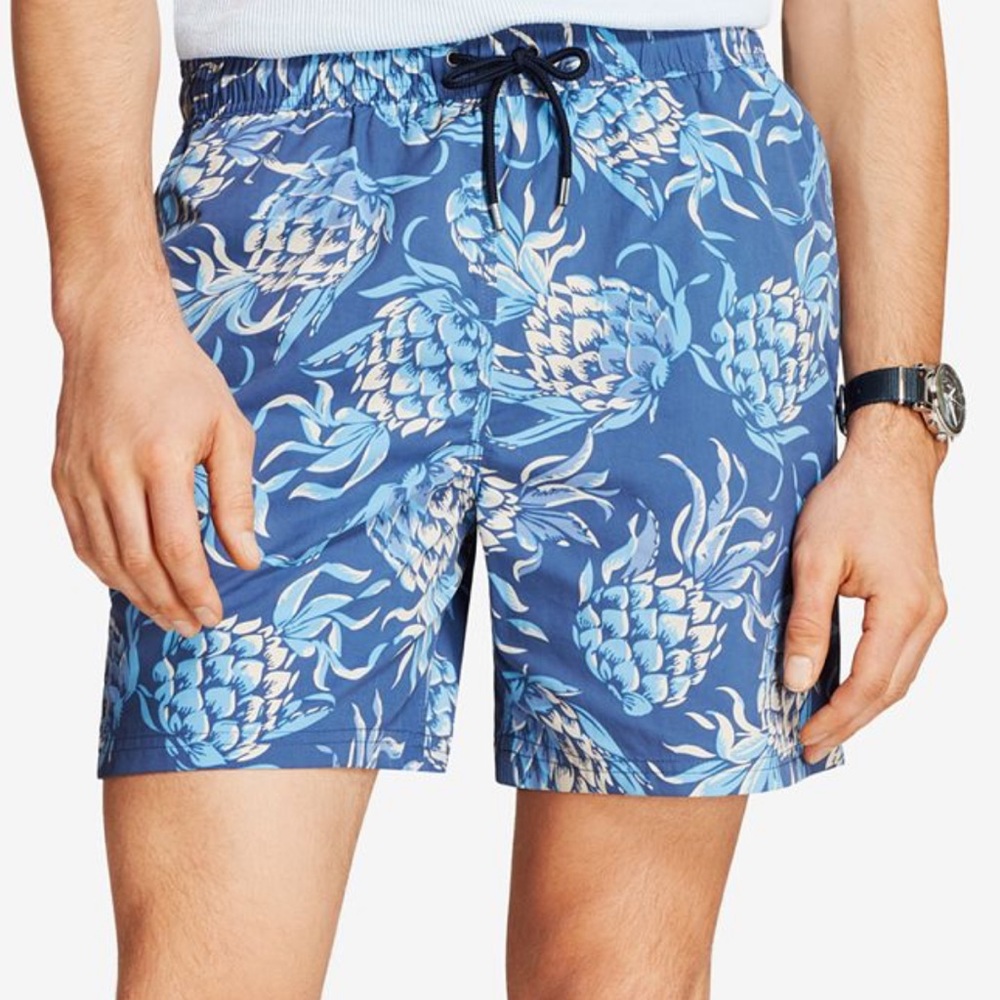 Brooks‎ Brothers Blue Pineapple Swim Trunks